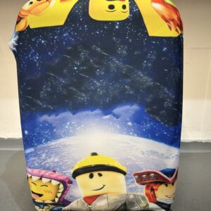 Pokrowiec na dużą walizkę – wzór LEGO