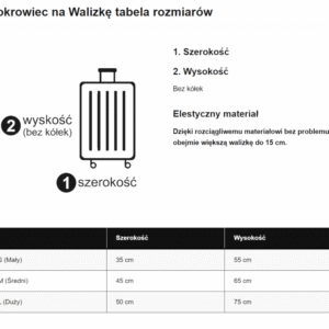 Pokrowiec na małą walizkę - wzór palmy